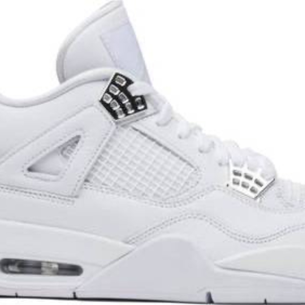 Nike Air Jordan 4 Retro M - White/Metallic Silver-Pure Platinum